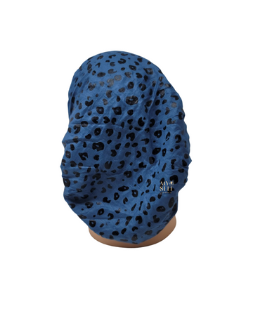 SG PR-18BKJ Black/Jeans Foil Leopard Adjustable Pre-Tied Bandanna myselflingerie.com